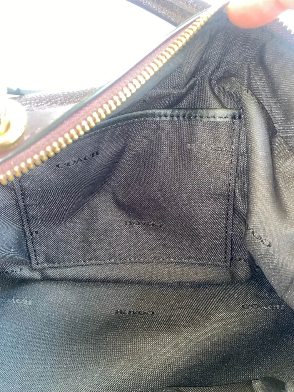 Coach Purple Pebbled Leather Lane Satchel Bag with Gold Logo